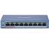 Switch Hikvision DS-3E0109P-E/M(B), 8 Portas, PoE, Fast, Metal, Azul