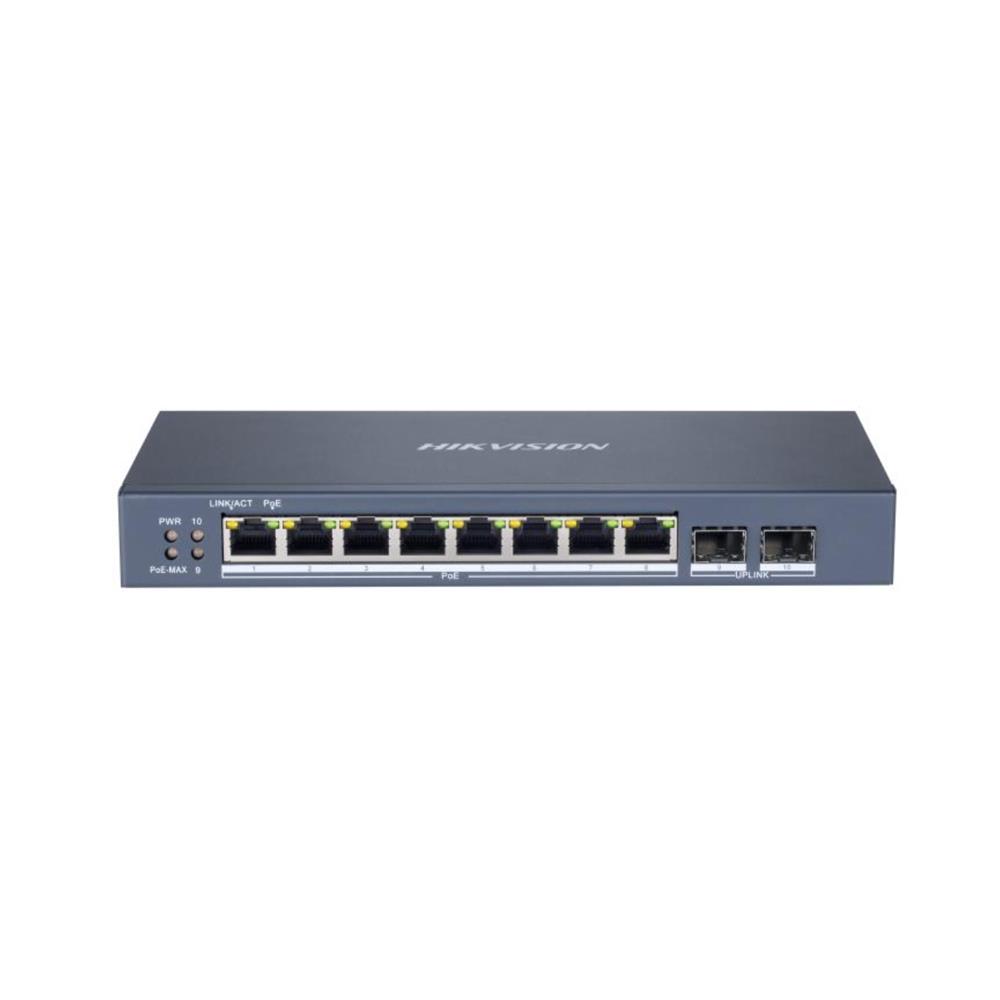 Switch Hikvision DS-3E1510P-SI Gigabit, PoE, 8 portas, 20Gbps