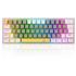 Teclado Mecânico Gamer Redragon Fizz 60%, RGB, Switch Brown, ABNT2, USB, Cinza e Branco