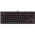 Teclado Mecânico Gamer Redragon Kumara TKL, LED Vermelho, Switch Brown, ABNT2, USB, Preto