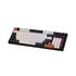 Teclado Mecânico Gamer New Hero Arkana, Rainbow, Switch Blue, ABNT, USB, Branco e Cinza