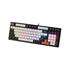 Teclado Mecânico Gamer New Hero Arkana, Rainbow, Switch Blue, ABNT, USB, Branco e Cinza