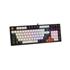 Teclado Mecânico Gamer New Hero Arkana, Rainbow, Switch Blue, ABNT, USB, Branco e Cinza
