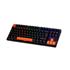 Teclado Mecânico Gamer New Hero Commander TKL, Rainbow, Switch Blue, ABNT, USB, Preto e Laranja