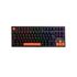 Teclado Mecânico Gamer New Hero Commander TKL, Rainbow, Switch Blue, ABNT, USB, Preto e Laranja
