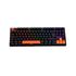 Teclado Mecânico Gamer New Hero Commander TKL, Rainbow, Switch Blue, ABNT, USB, Preto e Laranja