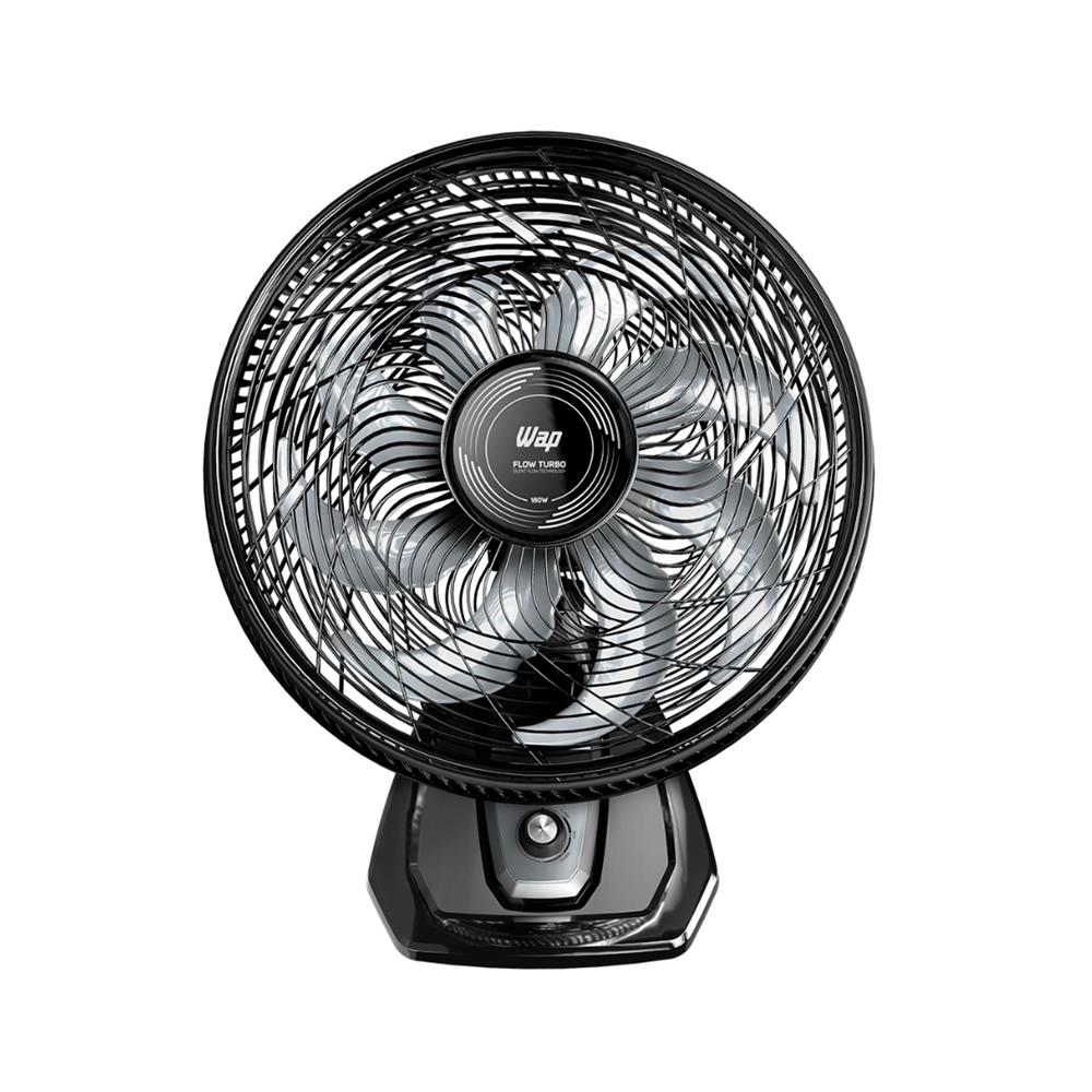 Ventilador WAP Flow Turbo 2 em 1, 50cm, 180W, 8 Pás, 3 Velocidades, Preto