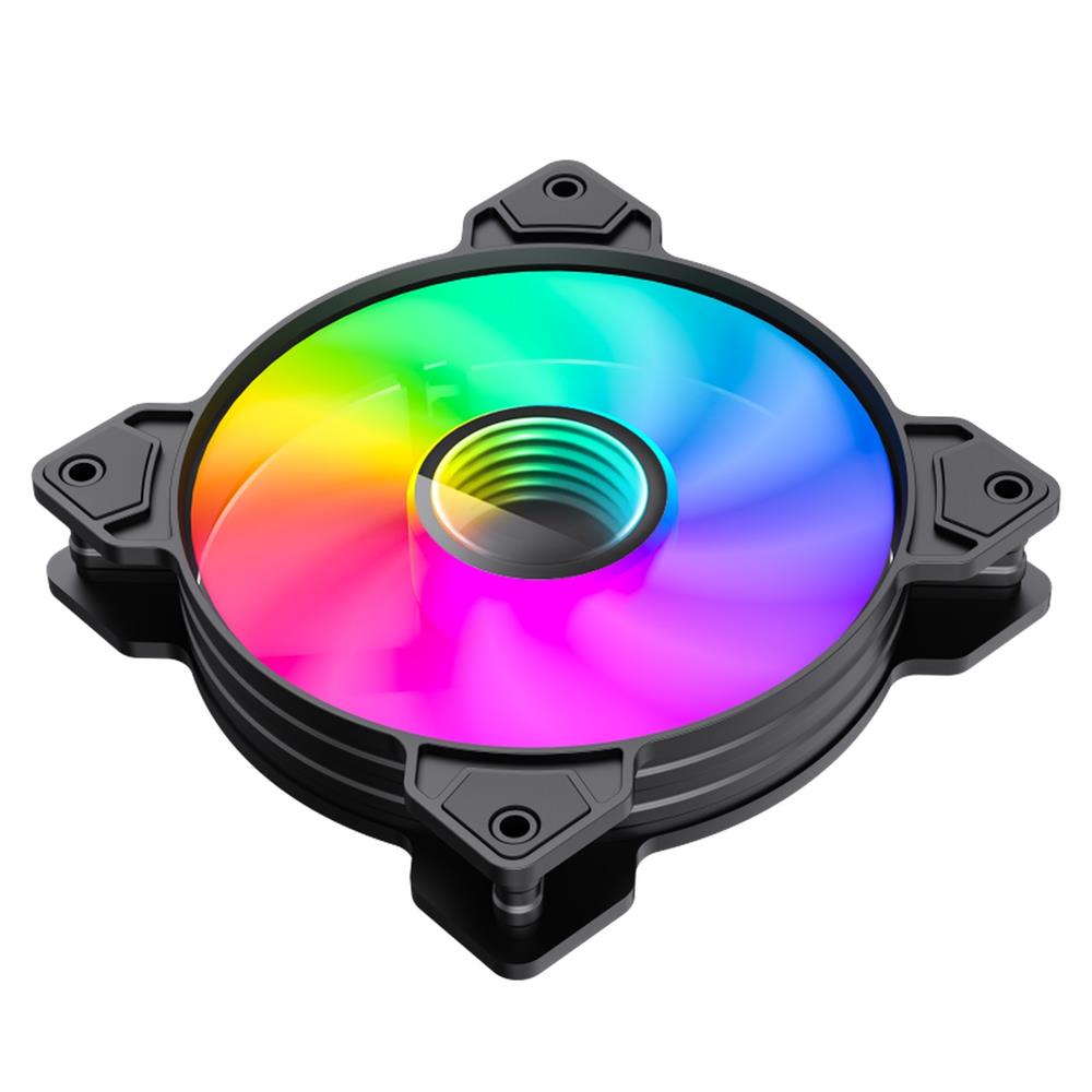 Ventoinha Para Computadores Gammemax, RGB, 120mm, Preto - FN12A-S6I-B