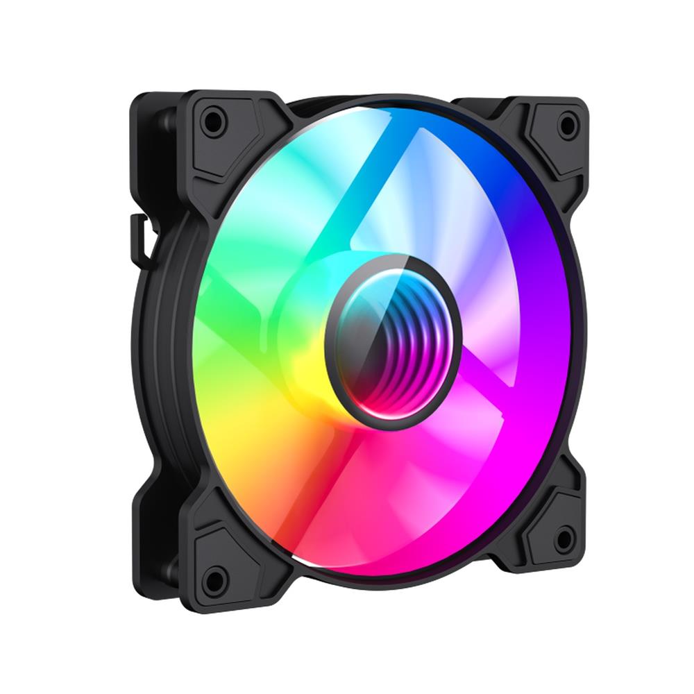 Ventoinha Para Computadores Gammemax, RGB, 120mm, Preto - FN12A-S6I-B