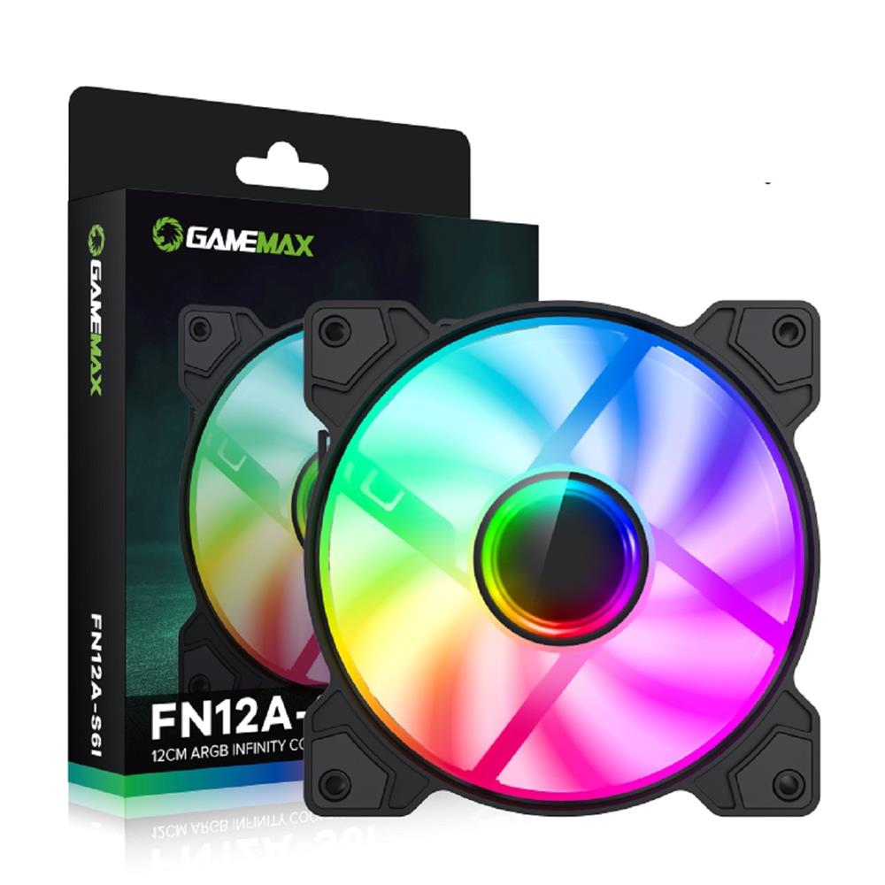 Ventoinha Para Computadores Gammemax, RGB, 120mm, Preto - FN12A-S6I-B