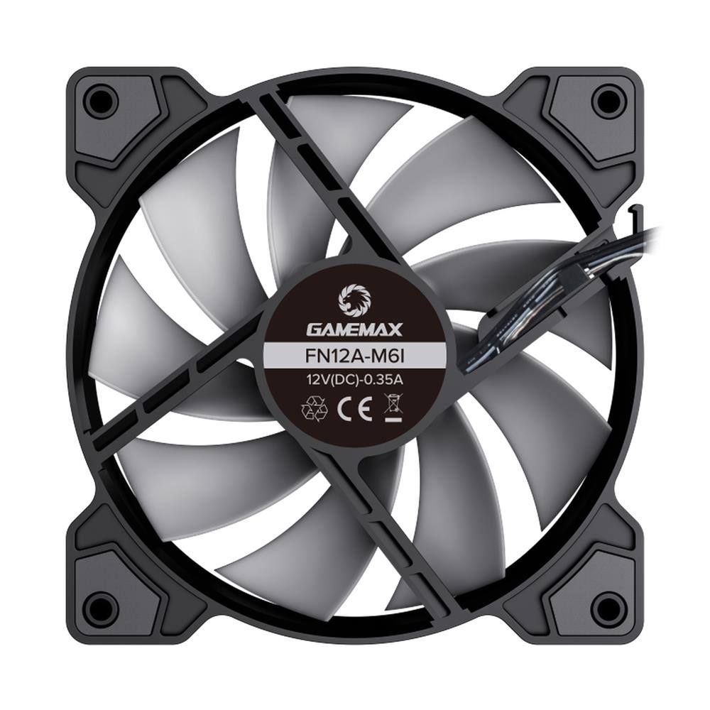 Ventoinha Para Computadores Gammemax, RGB, 120mm, Preto - FN12A-S6I-B